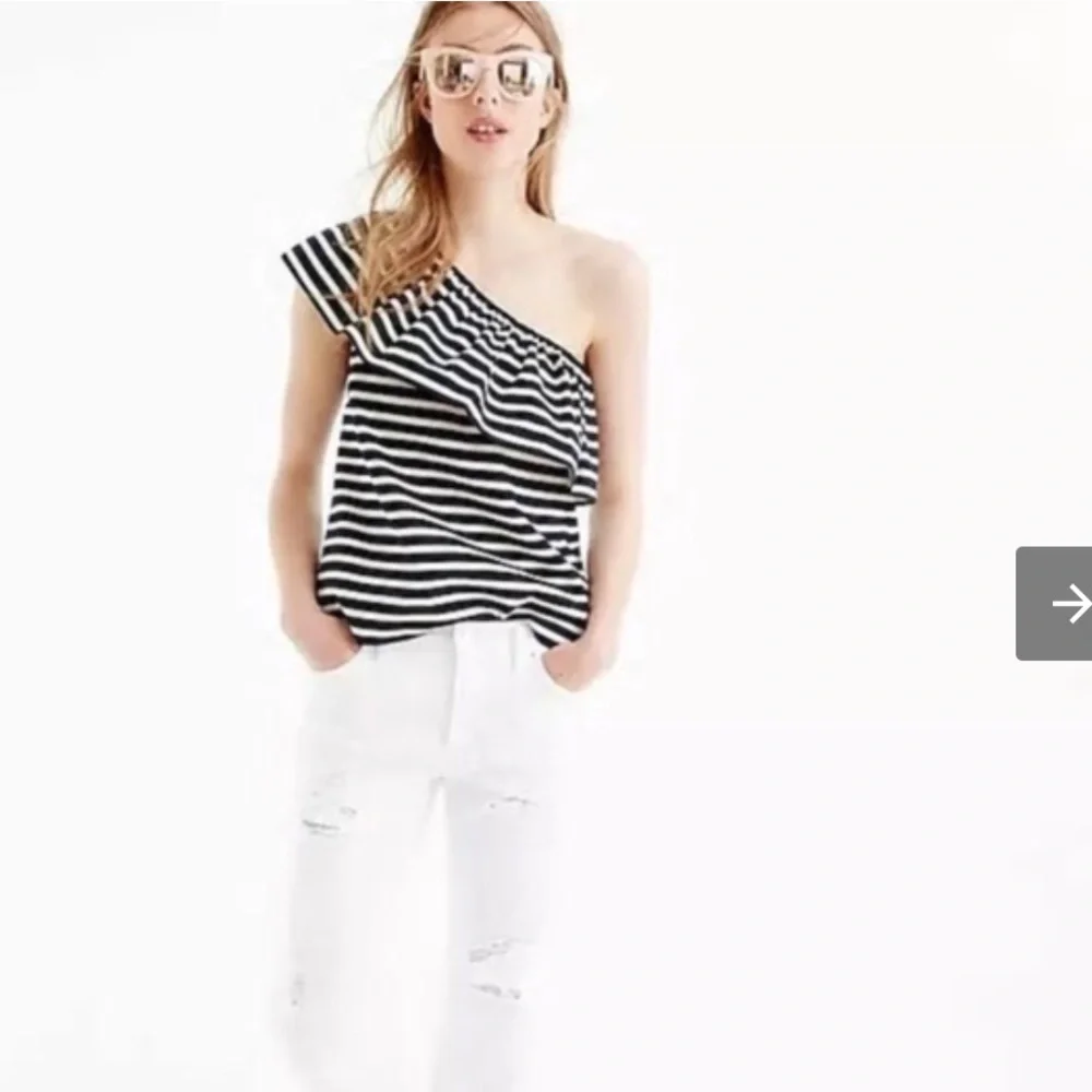 J. Crew One Shoulder Top